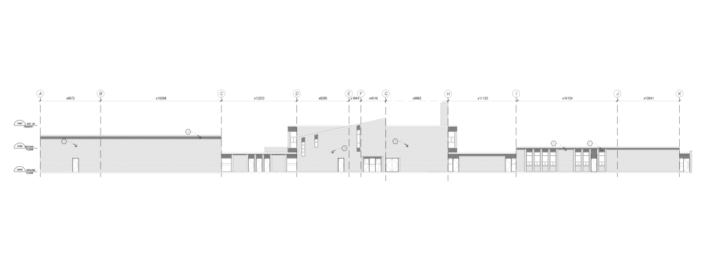 Existing building elevation for Frontenac Public School