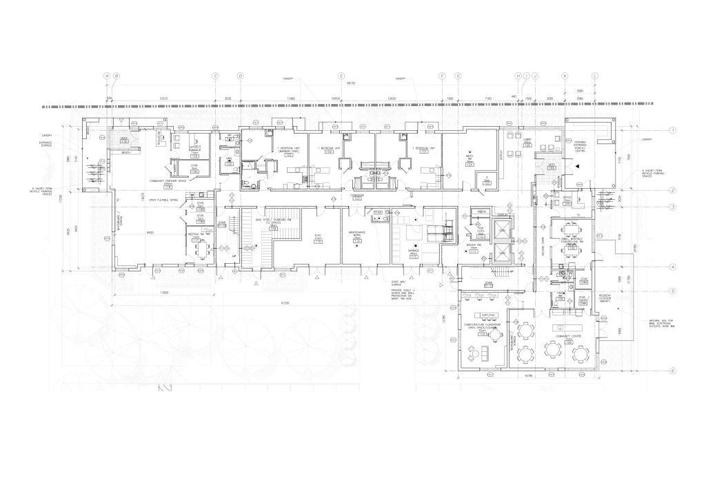 Ground floor plan for Southdale Building A