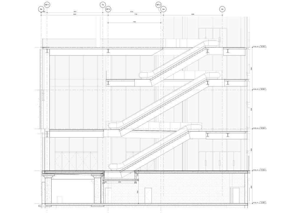 Escalator section drawing for CIBC Square