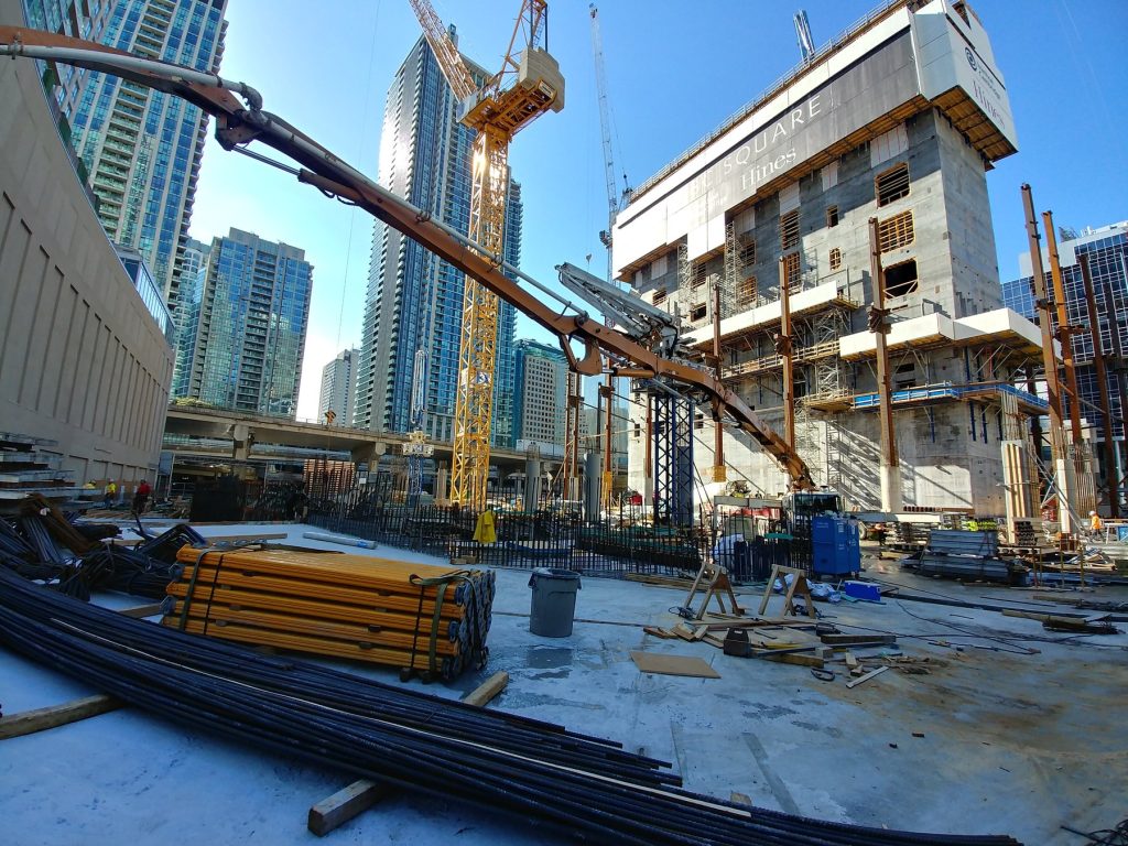 CIBC Square construction site beside rail corridor