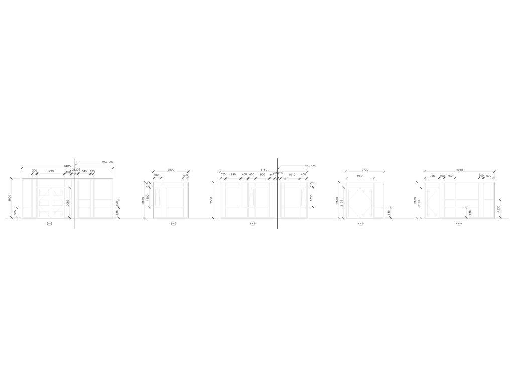 Window elevation types for Southdale