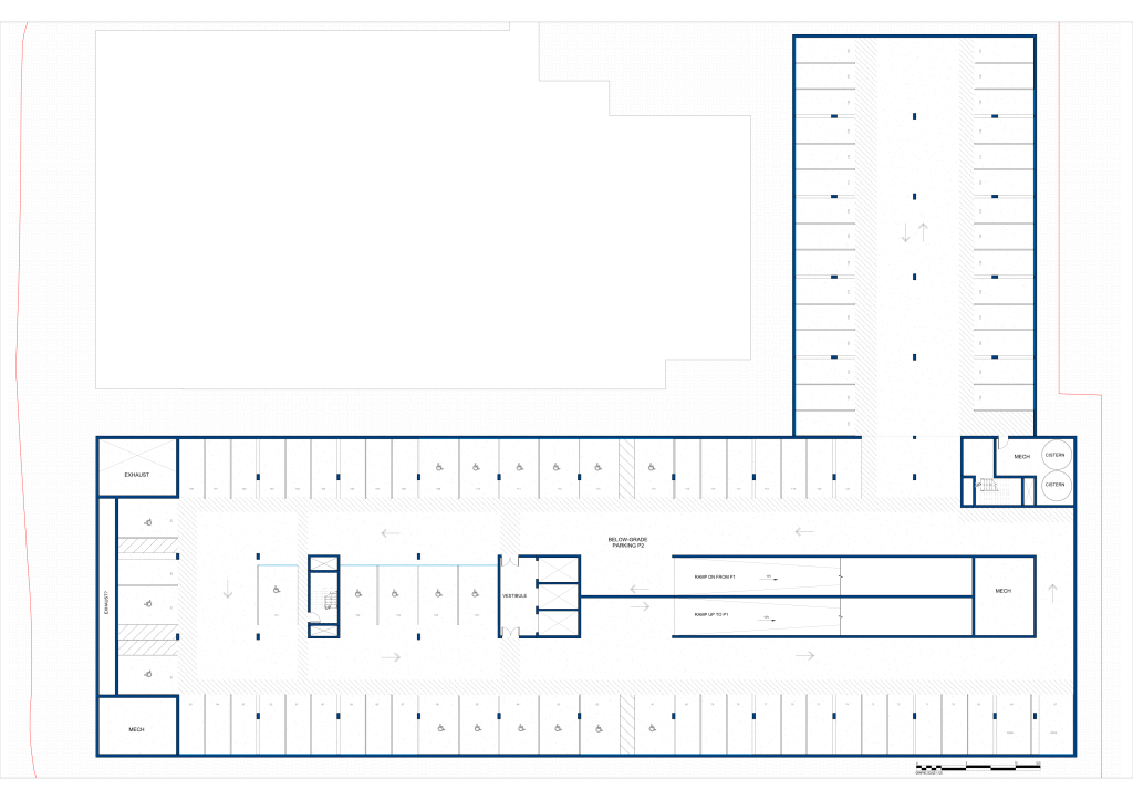 Parking level P2 floor plan.