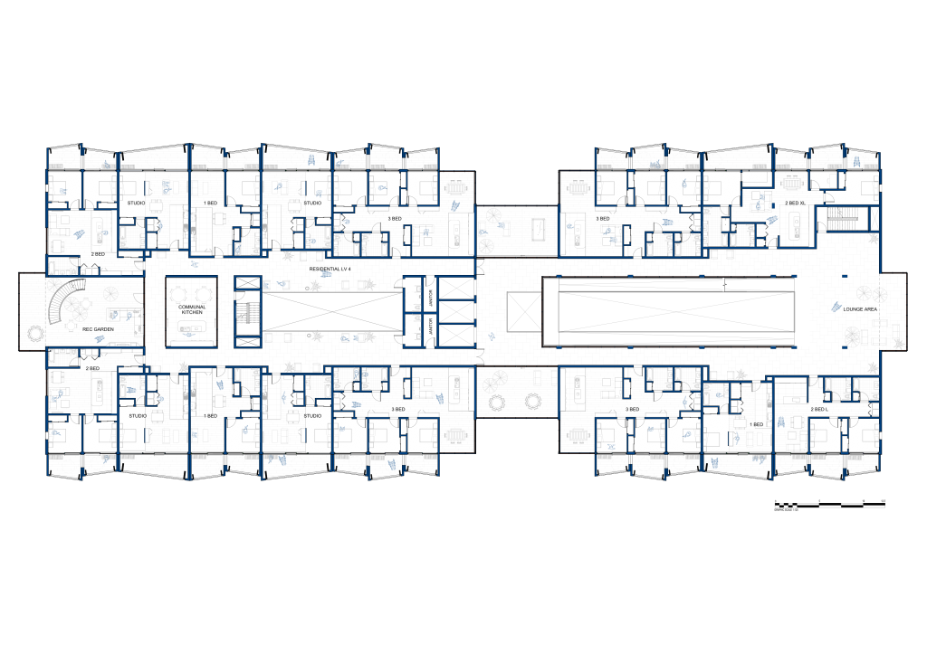 Level four residential floor plan.