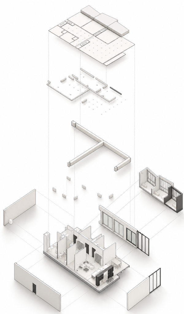 Exploded accessible dwelling study
