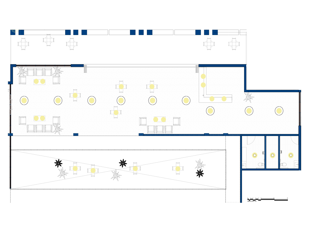 Cafe lighting plan.